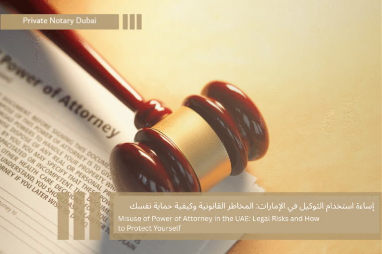 إساءة استخدام التوكيل في الإمارات المخاطر القانونية وكيفية حماية نفسك 1 Misuse of Power of Attorney in the UAE: Legal Risks and How to Protect Yourself