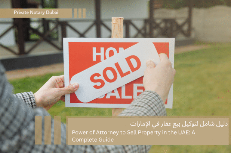 SOLD sign on a house, related to Power of Attorney to Sell Property in the UAE.